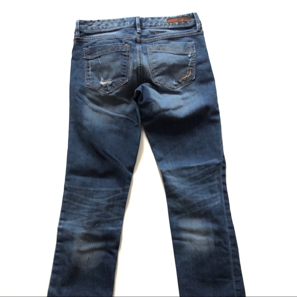 Express Stella Distressed Skinny Low Rise Jeans - Picture 8 of 8